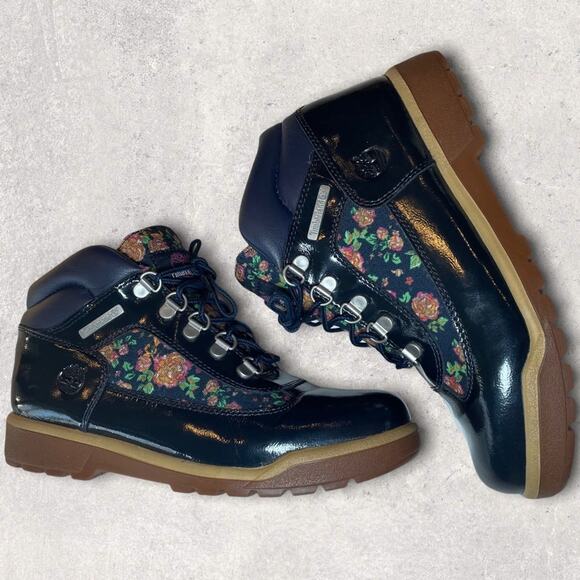 TIMBERLAND FLOWER FLORAL GIRLS WINTER RAIN SNOW BOOT BLUE 6 - Picture 3 of 5